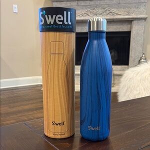 S'well Blue and Silver Insulated Water Bottle - New, Never Used